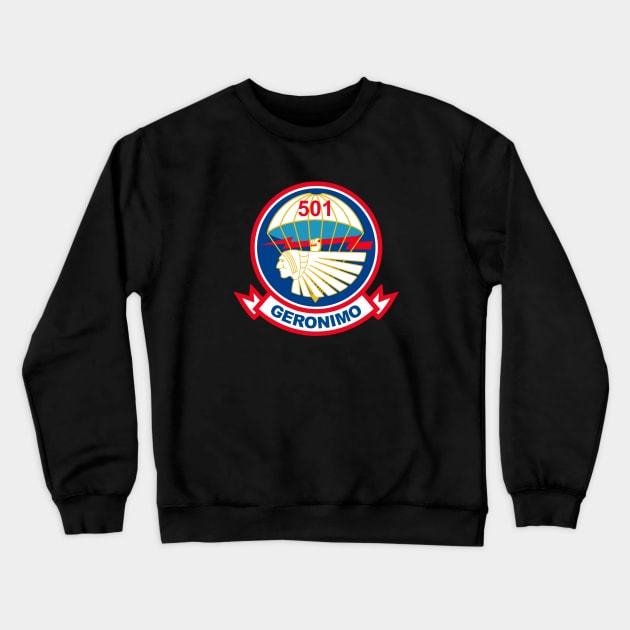 Mod.1 Geronimo 501st Airborne Parachute Infantry Crewneck Sweatshirt by parashop